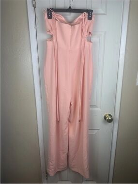 PER SE Women's Off-Shoulder Wide-Leg Jumpsuit - Peach